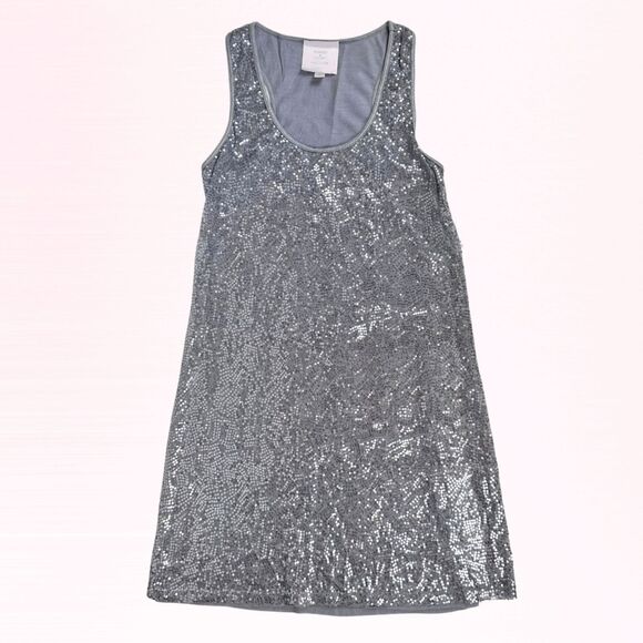 Romeo & Juliet Couture Grey Sequin NYE Cocktail Dress Racerback Women's - Picture 1 of 9